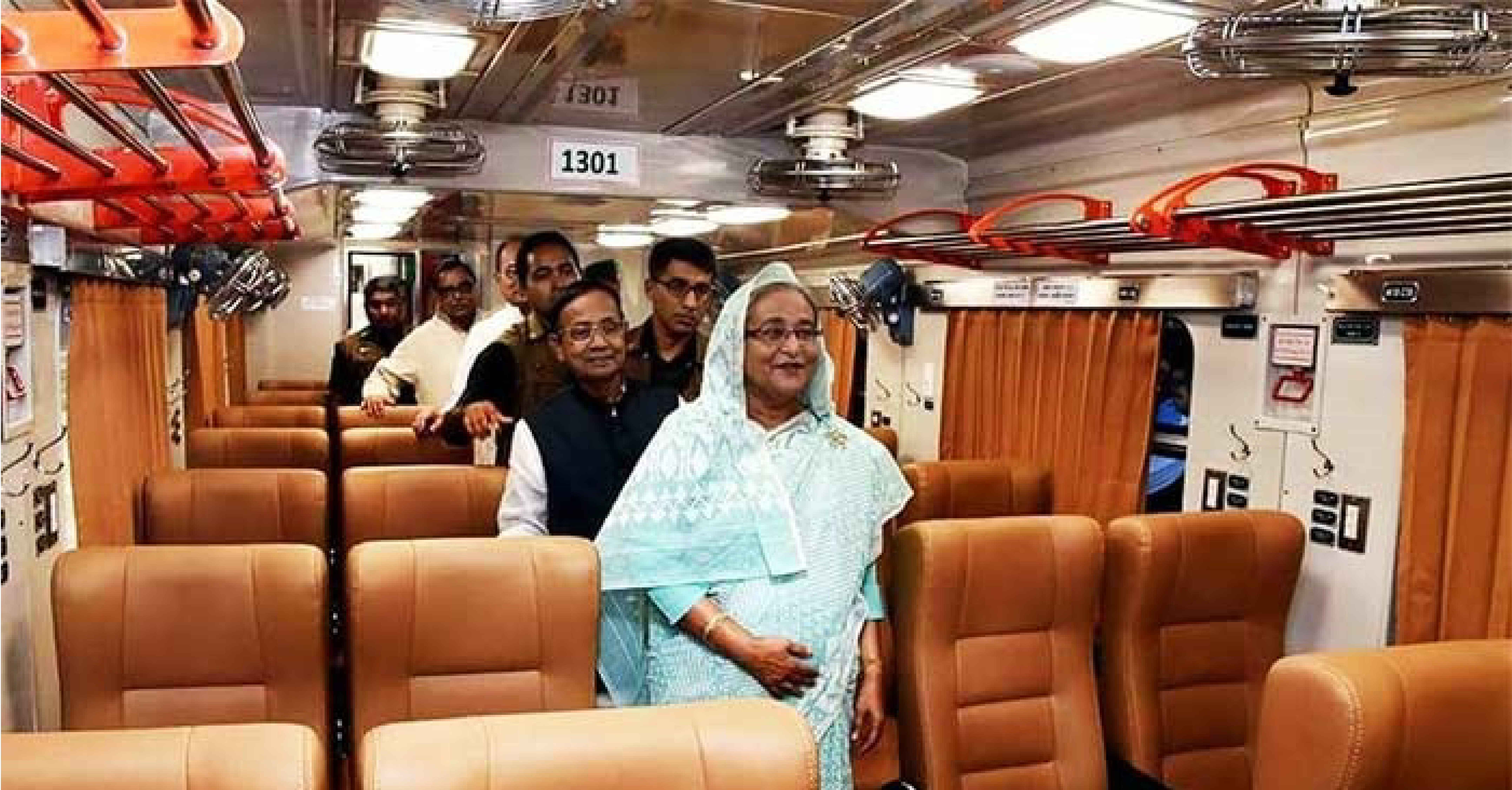 Prime Minister Sheikh Hasina Inspects Sonar Bangla Express Train.
