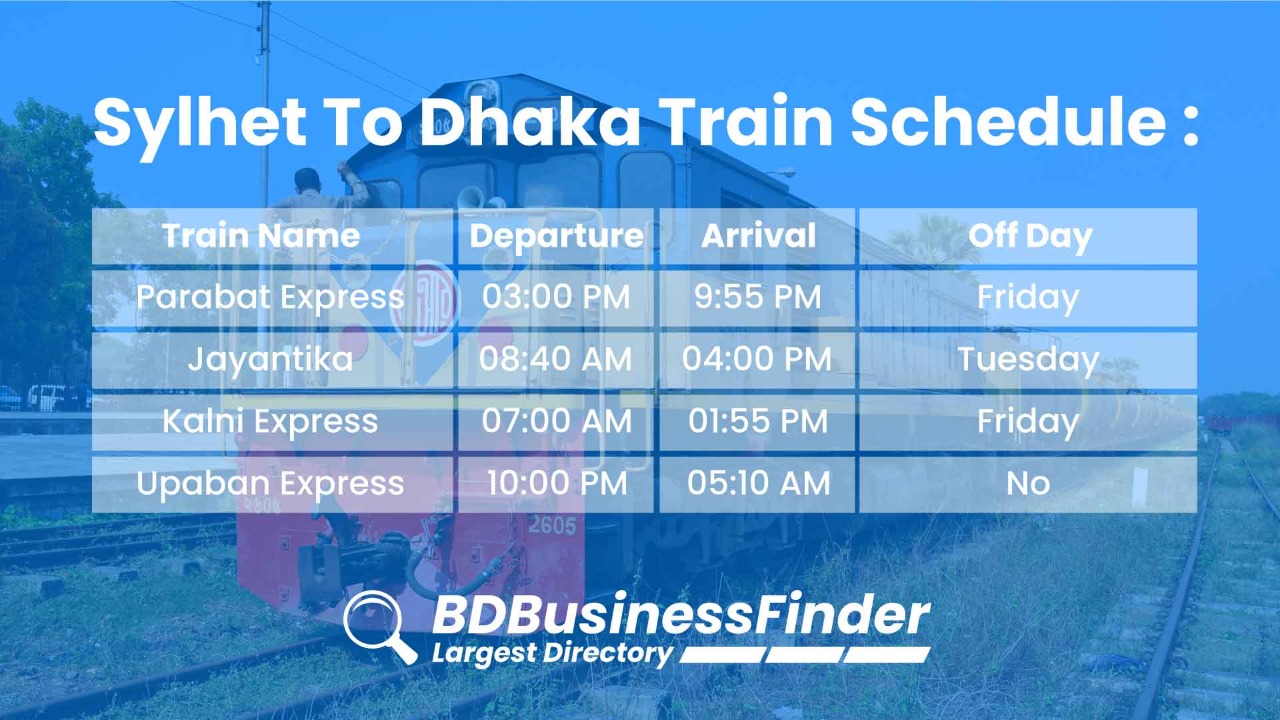 Sylhet To Dhaka Train Schedule