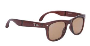 Brown Folding Sunglasses for Men