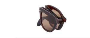 Brown Folding Sunglasses for Men