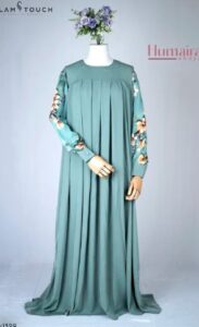 Glam Touch Premium Humayra Contrast Abaya, Boroka for Women, Dubai Cherry Abaya