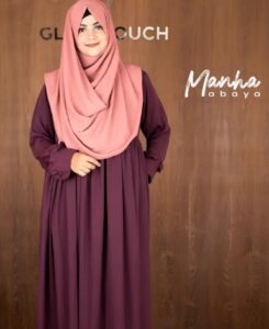 Glam Touch Premium Manha Solid Abaya, Boroka for Women, Dubai Cherry Abaya
