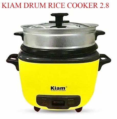 KIAM DOUBLE POT DRUM RICE COOKER 2.8