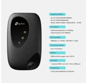 TP-Link M7200 4G LTE Mobile SIM Supported Pocket Wi-Fi Router