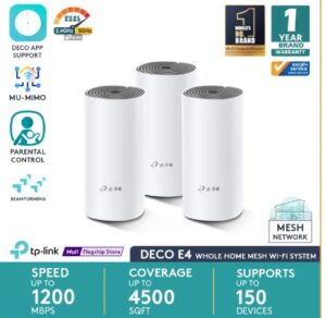 TP-Link Deco M5 AC1300 Whole Home Mesh Router Two Antennas Wi-Fi System 1300mbps Connectivity Speed - 2 Pack