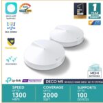 TP-Link Deco M5 AC1300 Whole Home Mesh Router Two Antennas Wi-Fi System 1300mbps Connectivity Speed - 2 Pack