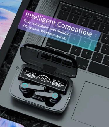 M19 earbud tws wireless bluetooth 5.1 headset touch control hd mirror new update