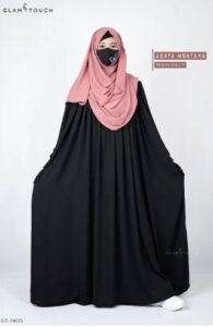 Glam Touch Premium Muntaha Solid Abaya, Boroka for Women, Dubai Cherry Abaya