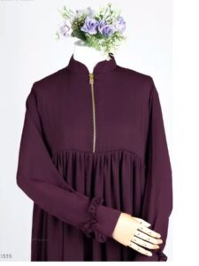 Glam Touch Premium Manha Solid Abaya, Boroka for Women, Dubai Cherry Abaya