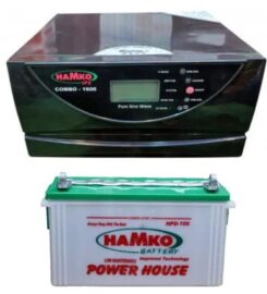 IPS WITH BATTERY PACKAGE FOR 2 FAN 4 LIGHTS Hamko Combo 400VA with Hamko HPD 100 / IPS UPS MACHINE Digital Display Pure Sine Wave