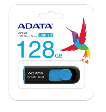 ADATA UV128 128GB USB 3.2 Gen1 Pen Drive with Backward Compatible with USB 2.0 Support Windows, MacOS and Linux