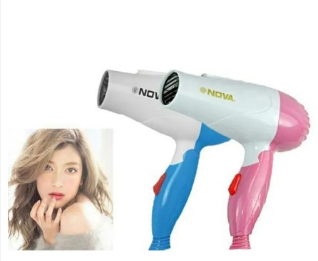 New NV-1290 Folding Hair Dryer - Pink and White