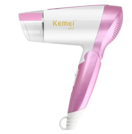 Kemey Km6833 2 In 1 Electric Foldable Hair Dryer For Women - Hair Dryer