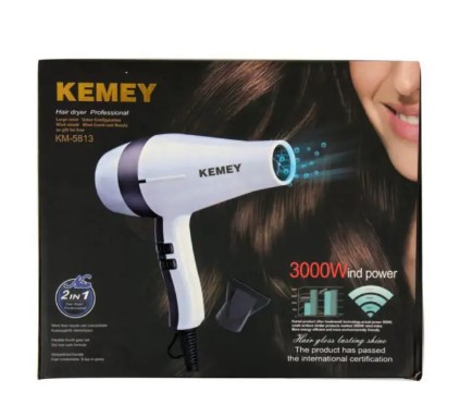 Kemei Km-5813 Professional Hair Dryer 3000W Wind Power - Hair Dryer - Hair Dryer