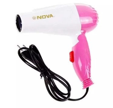 New NV-658 Folding Hair Dryer - Pink and White