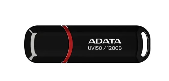 ADATA UV150 Black 128GB USB 3.2 Gen1 Pen Drive with Backward Compatible with USB 2.0 Support Windows, MacOS and Linux